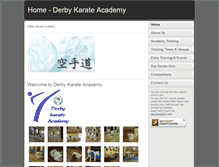 Tablet Screenshot of derbykarateacademy.co.uk